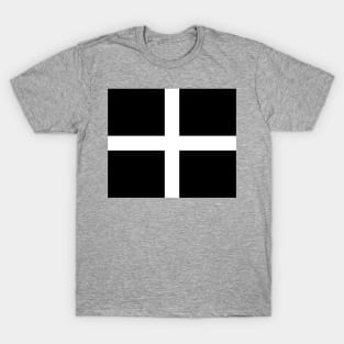 Flag of Cornwall, St. Piran's Flag T-Shirt